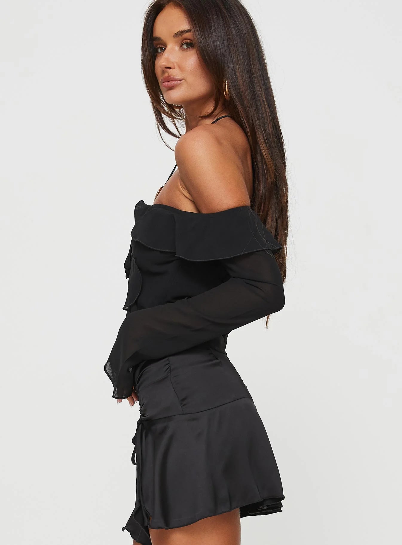 Molins Off The Shoulder Top Black