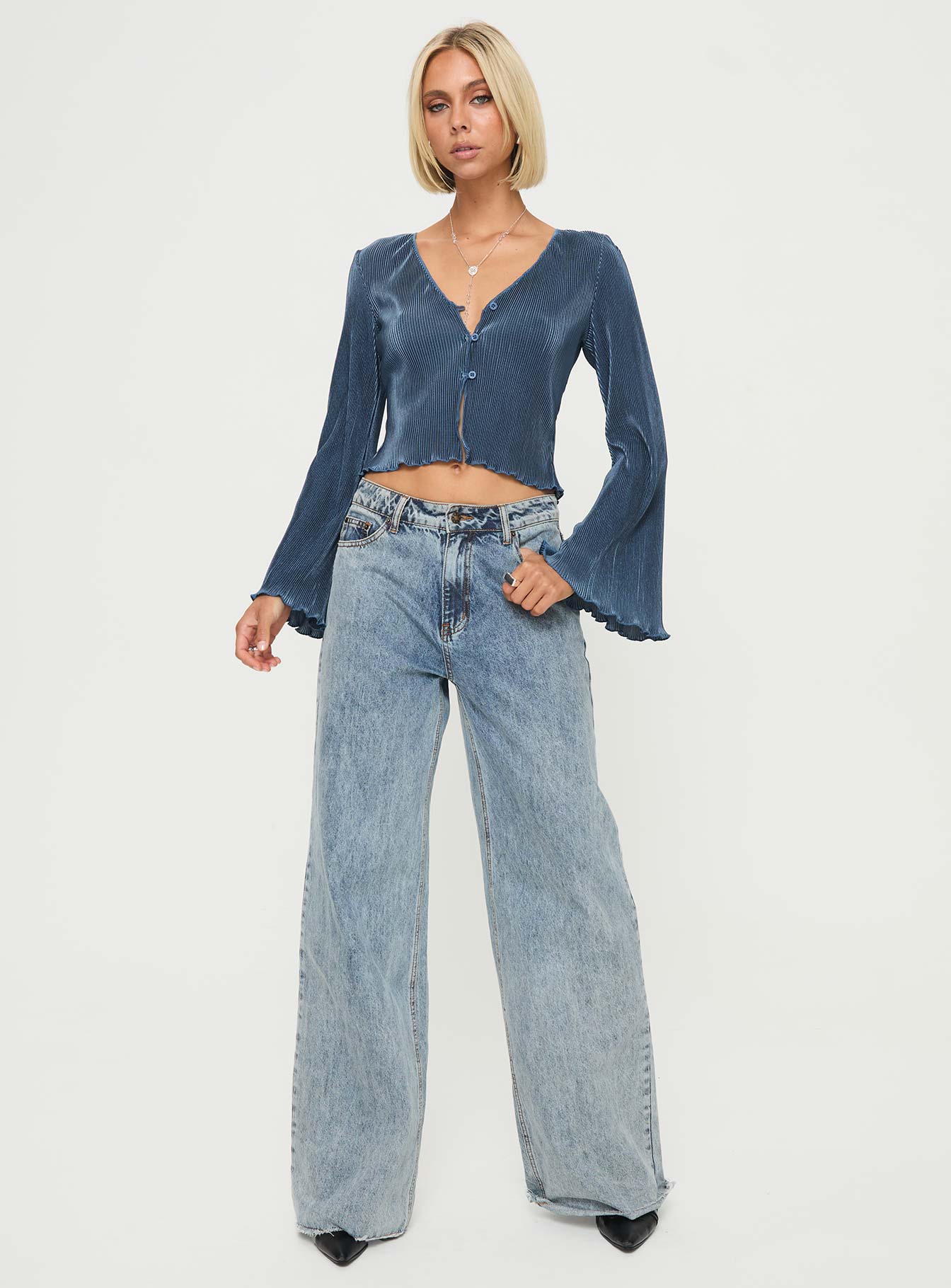 Collis Long Sleeve Top Blue
