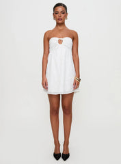 Rosenberg Strapless Mini Dress White