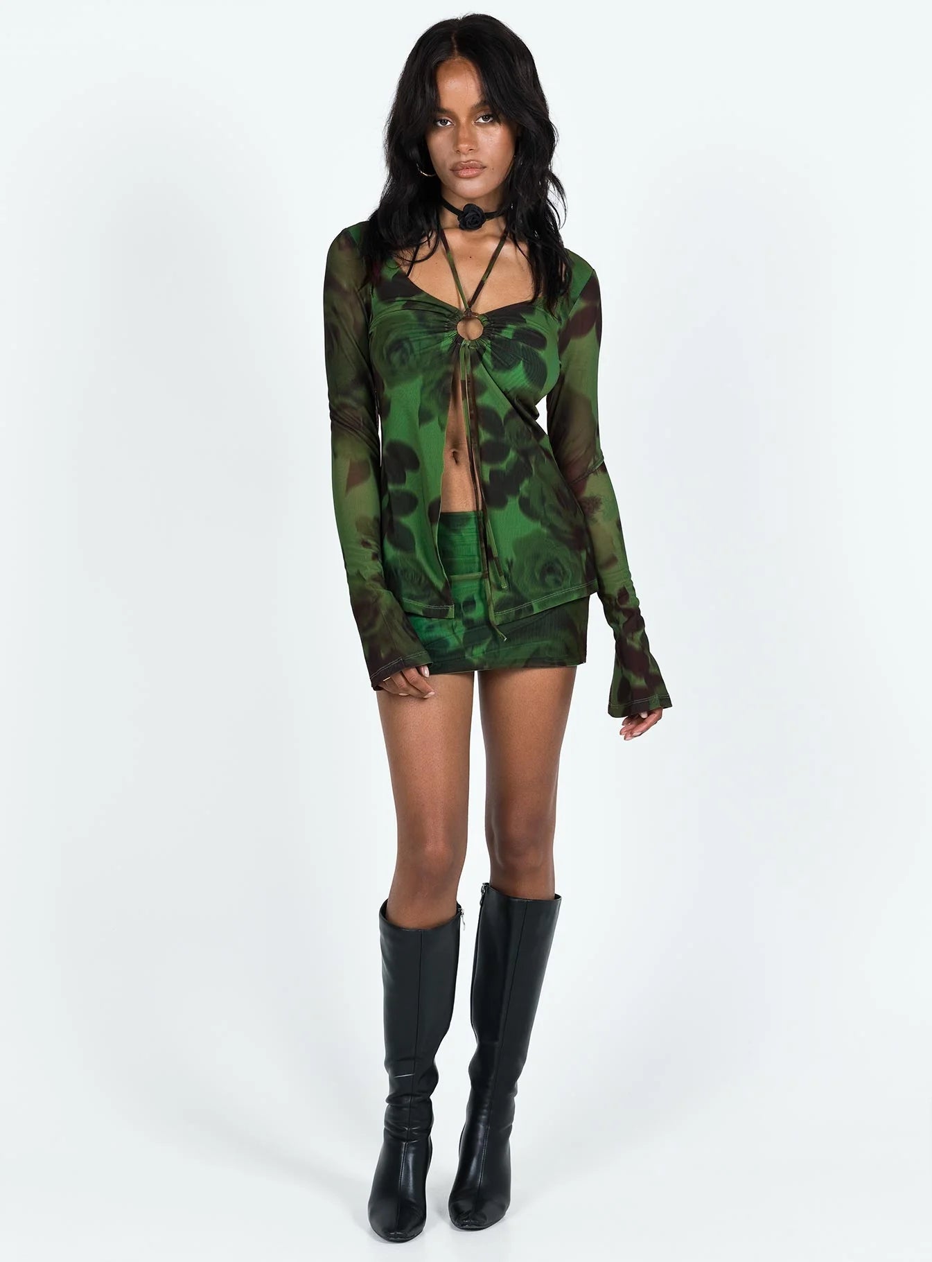 JGR & STN Thorne Long Sleeve Top Green