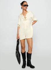 Power Move Romper Beige
