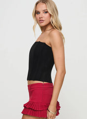 Moneypenny Strapless Top Black