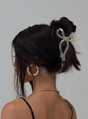With A Bow Hair Clip Nude