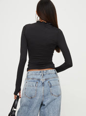 Barrelle Long Sleeve Top Black