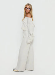 Peaks Flared Track Pants Snow Marle
