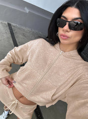Revive Zip Through Hoodie Oat Marle