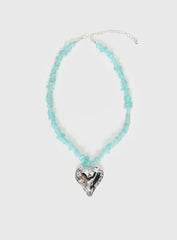 Ralina Pendant Necklace Silver Aqua