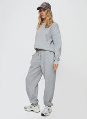 Dream Fleece Ankle Cuff Sweatpants Grey Marle