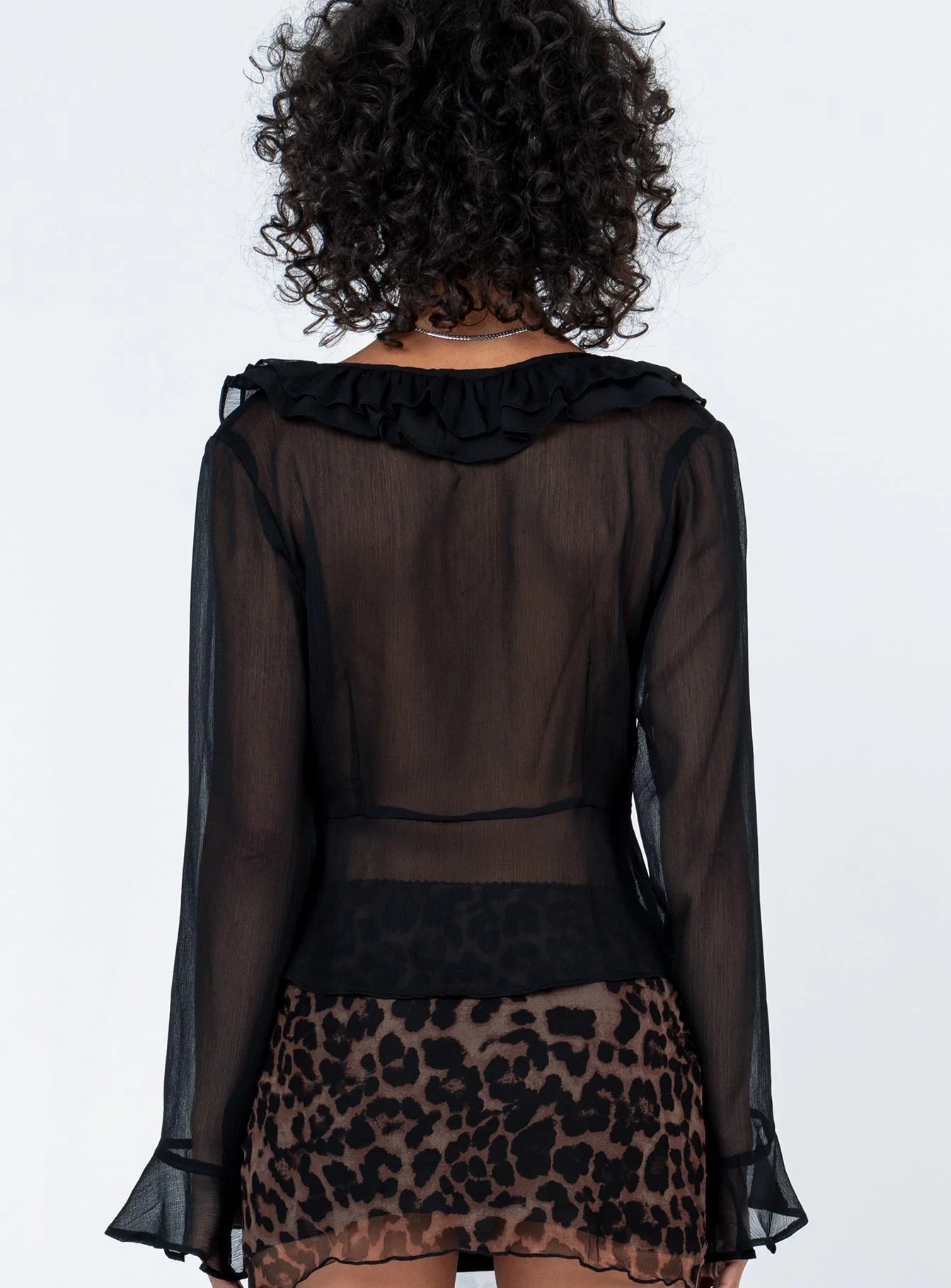 Colby Long Sleeve Top Black