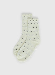 Pillowtalk Frill Socks Cream Polka