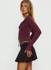 Amryn Eyelet Mini Skirt Black