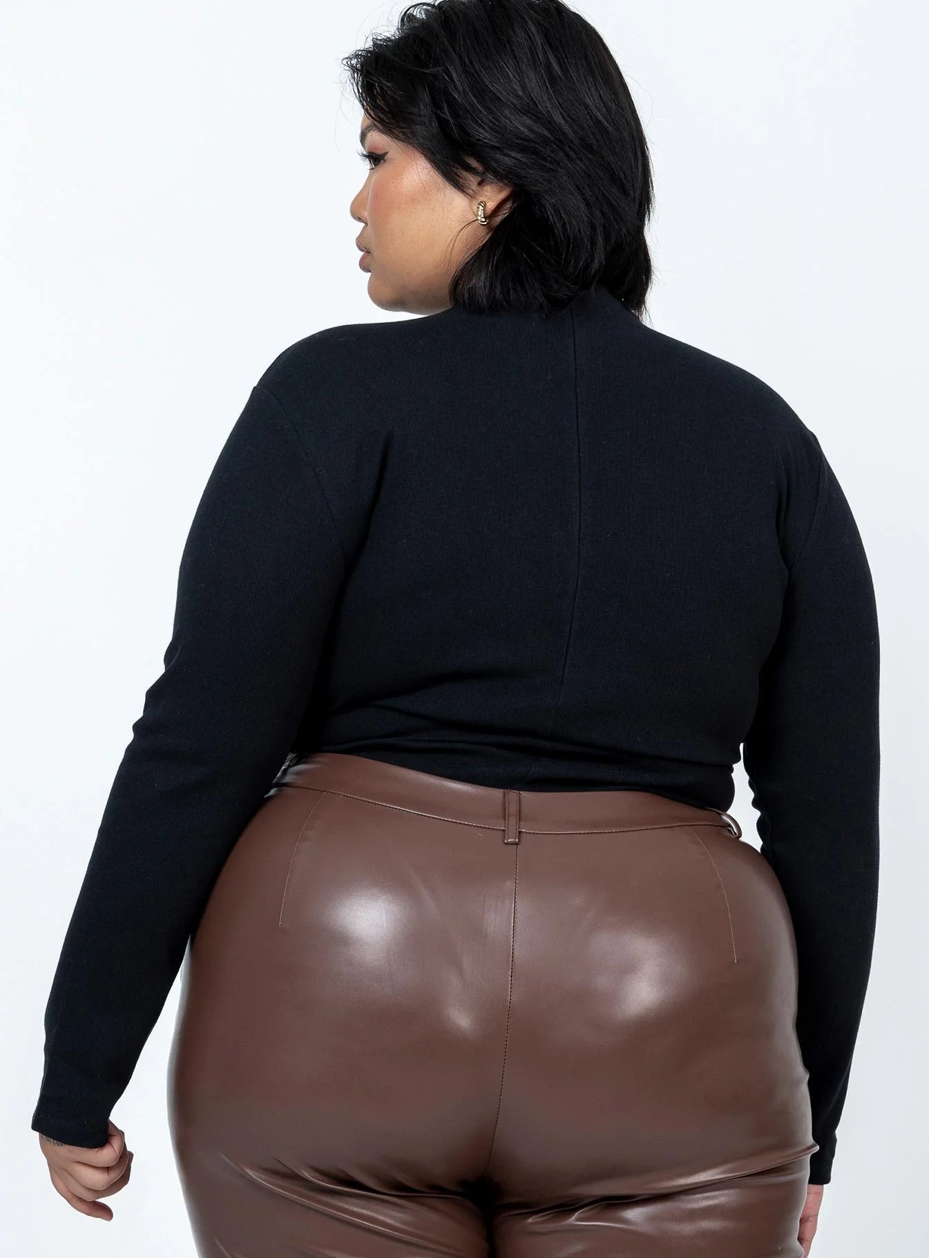 Maleny Long Sleeve Bodysuit Black Curve