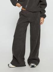 Siberia Fleece Track Pant Charcoal