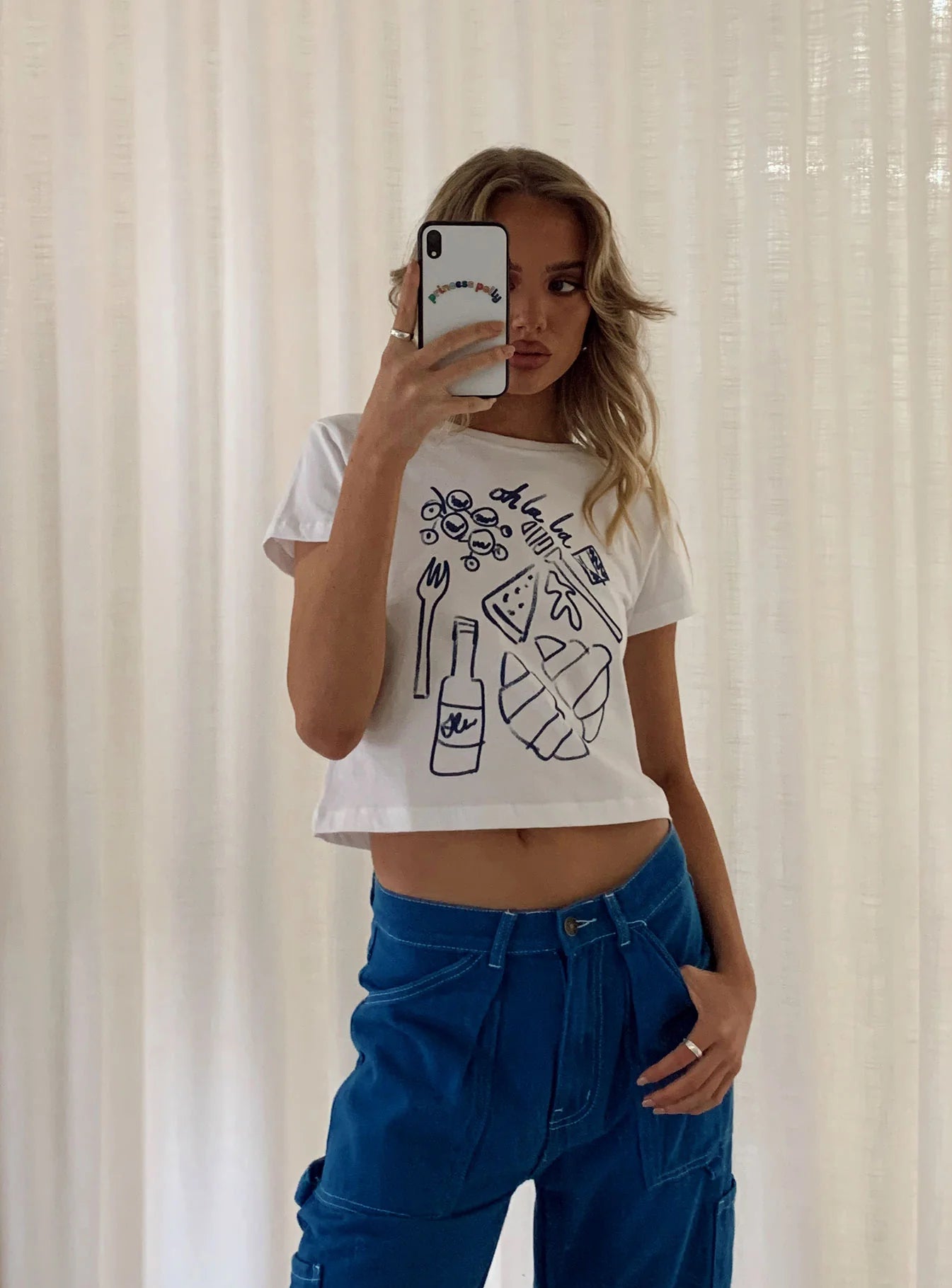 Continental Breakfast Tee White