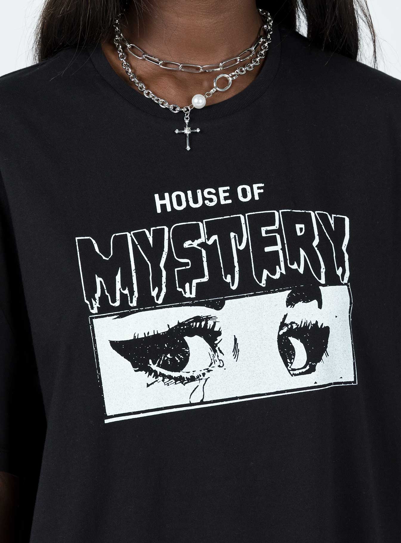 House Of Mystery Oversized Tee Black