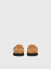 Raxton Faux Suede Clogs Brown