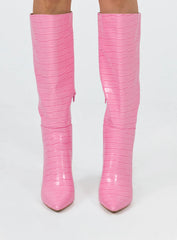 Icon Boot Pink Croc