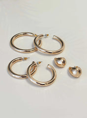 Velvette Earring Pack Gold