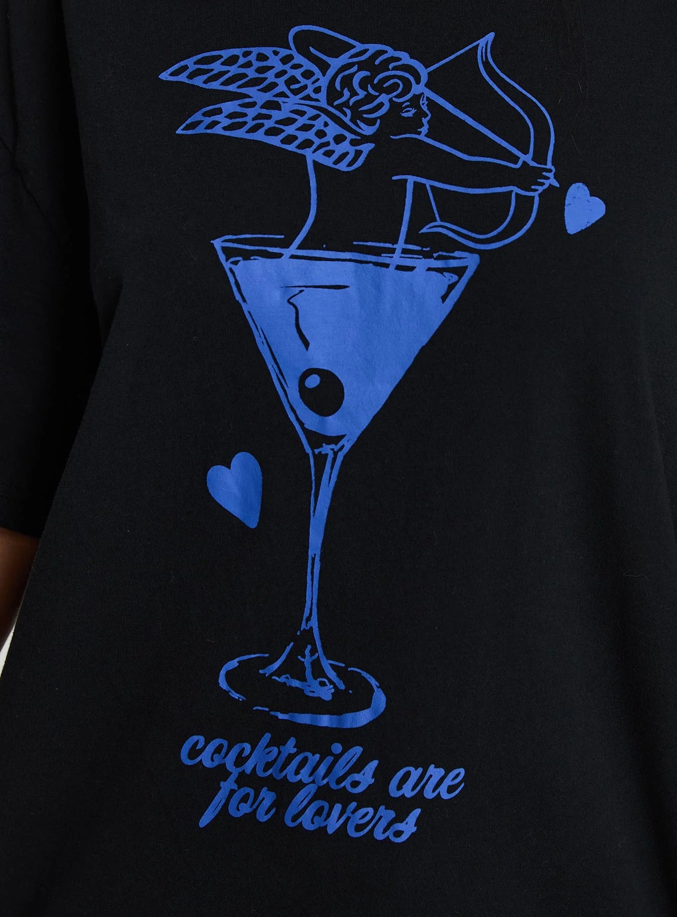 Cocktail Hour Oversized Tee Black
