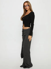 Alfreda Jersey Pants Grey / Black Stripe
