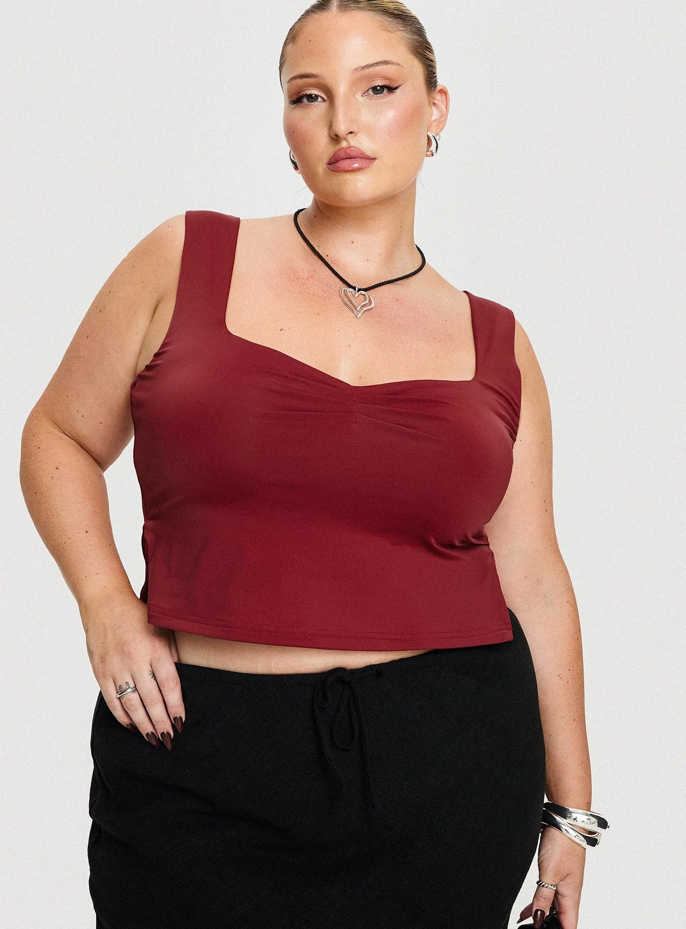 Rehna Top Burgundy Curve