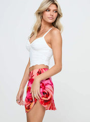 Tylar Mini Skirt Red Floral