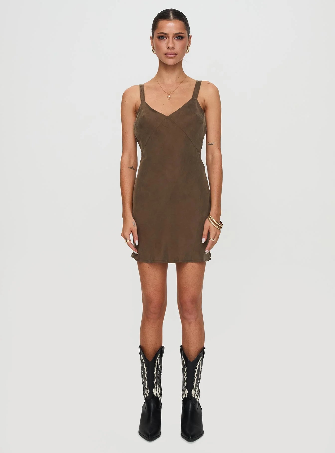 Laurette Mini Dress Brown