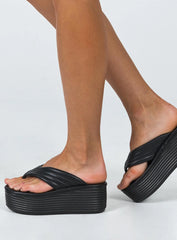 Lola Platform Sandals Black