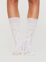 Arneway White Frill Sock White