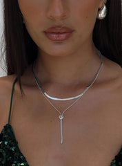 Let Me Love Layered Necklace Silver