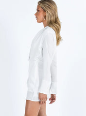 Triscay Long Sleeve Mini Dress White