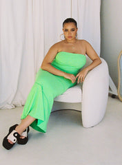 Oscar Midi Dress Green Curve