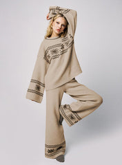 Anok Star Pants Brown Cream