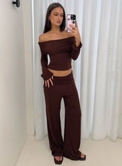 Fawne Long Sleeve Top Brown