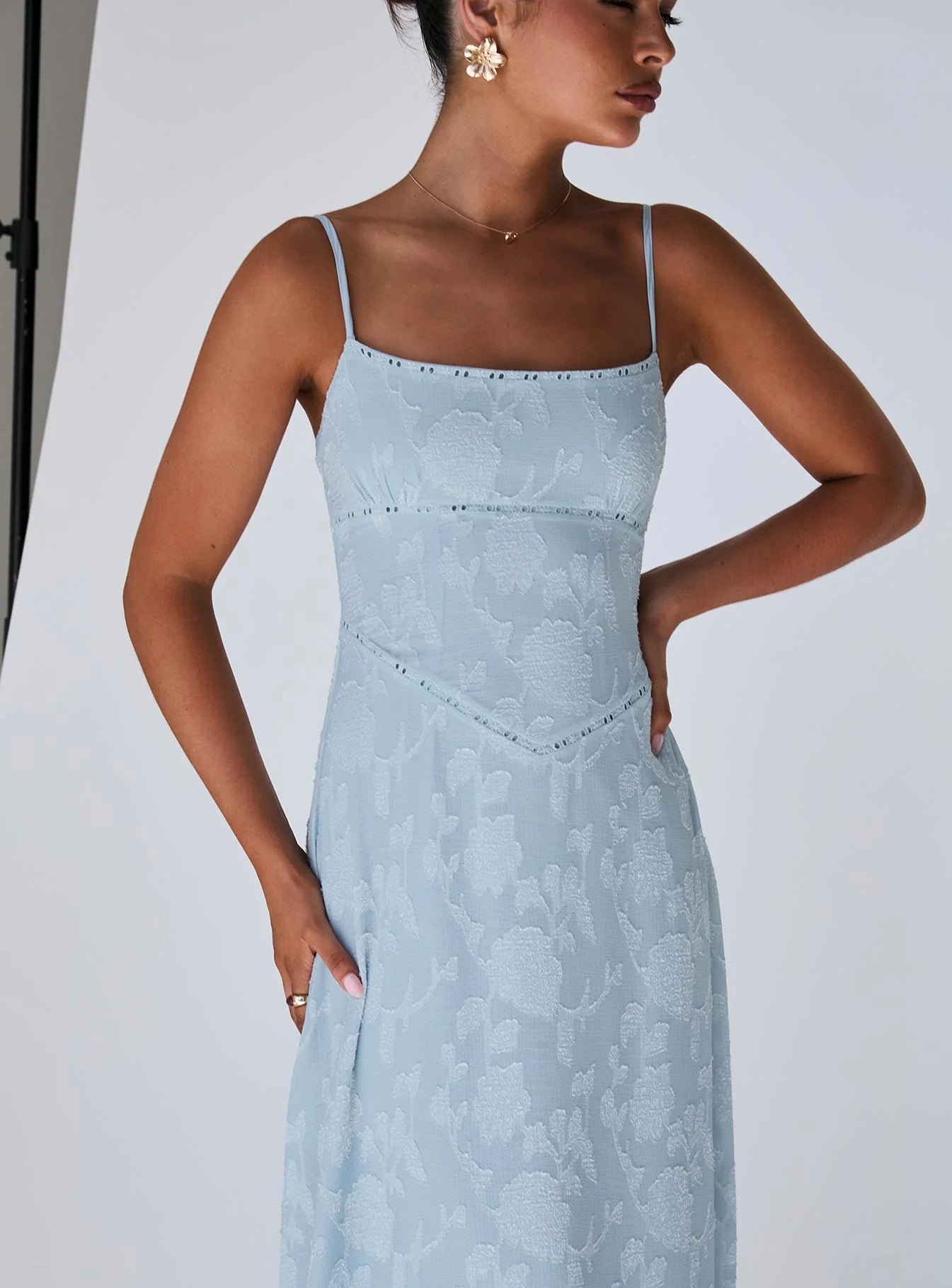 South Of France Maxi Dress Blue Petite