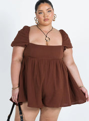 Lorna Romper Brown Curve