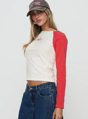 Racing Star Long Sleeve Top Red