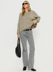 Magic Mirror Mid Rise Bootleg Jeans Washed Grey