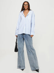 Laverne Stripe Shirt Blue / White