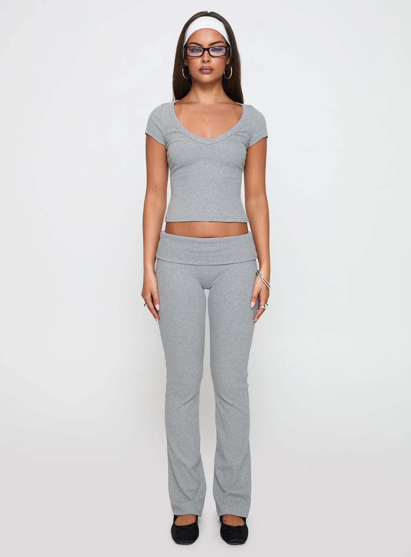 Truth Be Told Straight Leg Pant Grey Marle