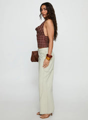 Amargo Mid Rise Baggy Jeans Sage Wash