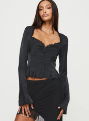 Lil Sweetheart Top Black