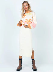 Tanna Midi Skirt Cream