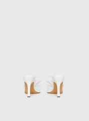 Exotic Etty Floral Detail Heels White