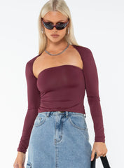 Moran Two Piece Bolero Top Wine