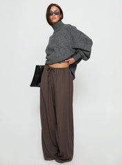 Bungala Oversized Relaxed Pant Brown Check