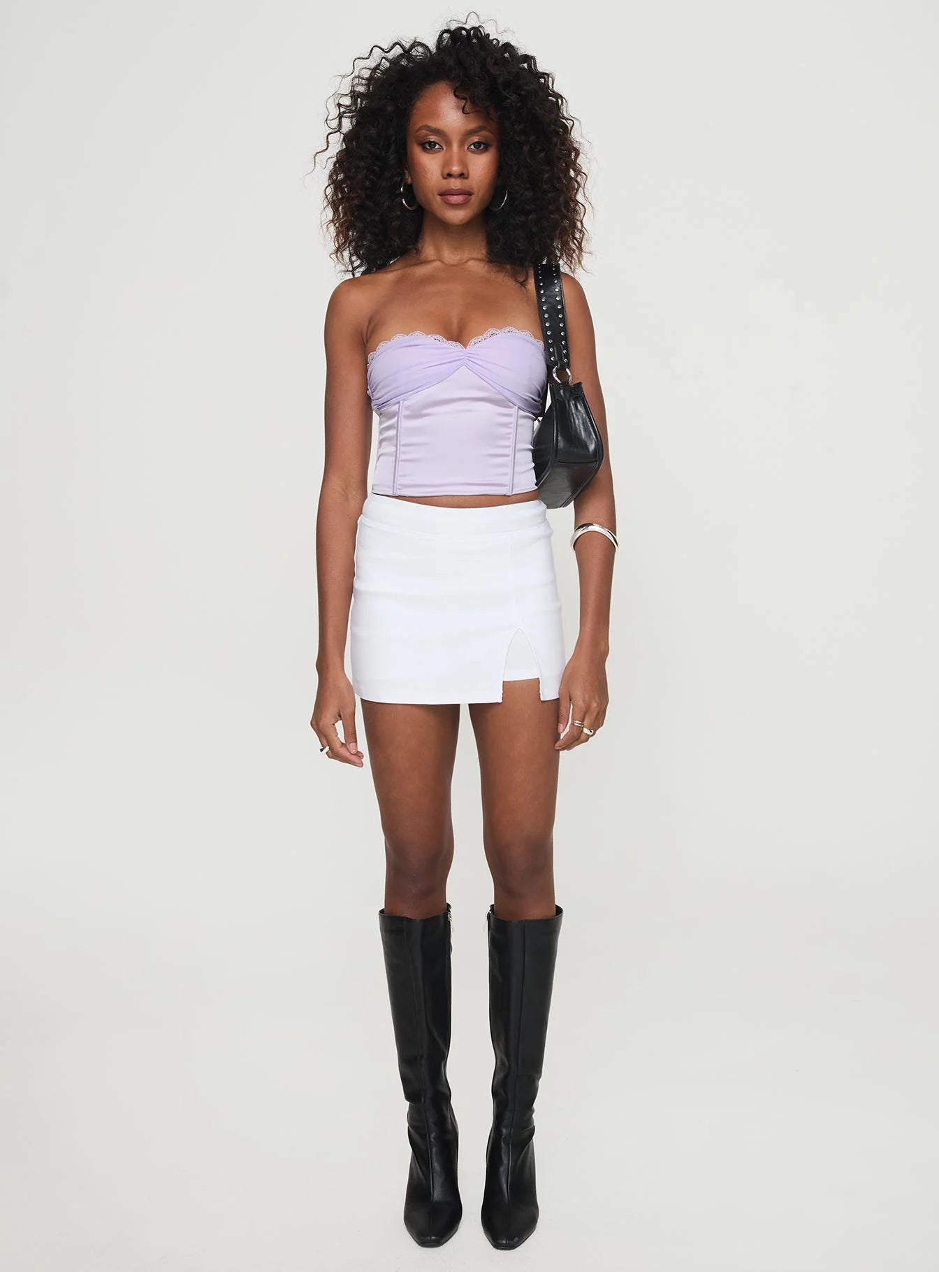 Suga Strapless Top Lilac