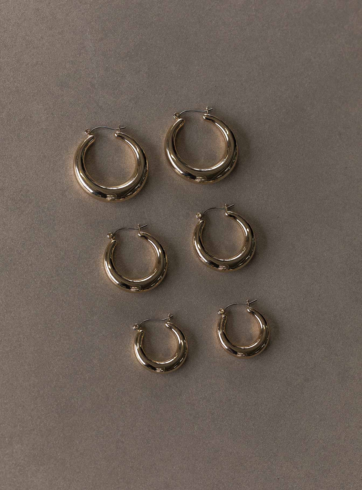 Navedo Hoop Earring Pack Gold