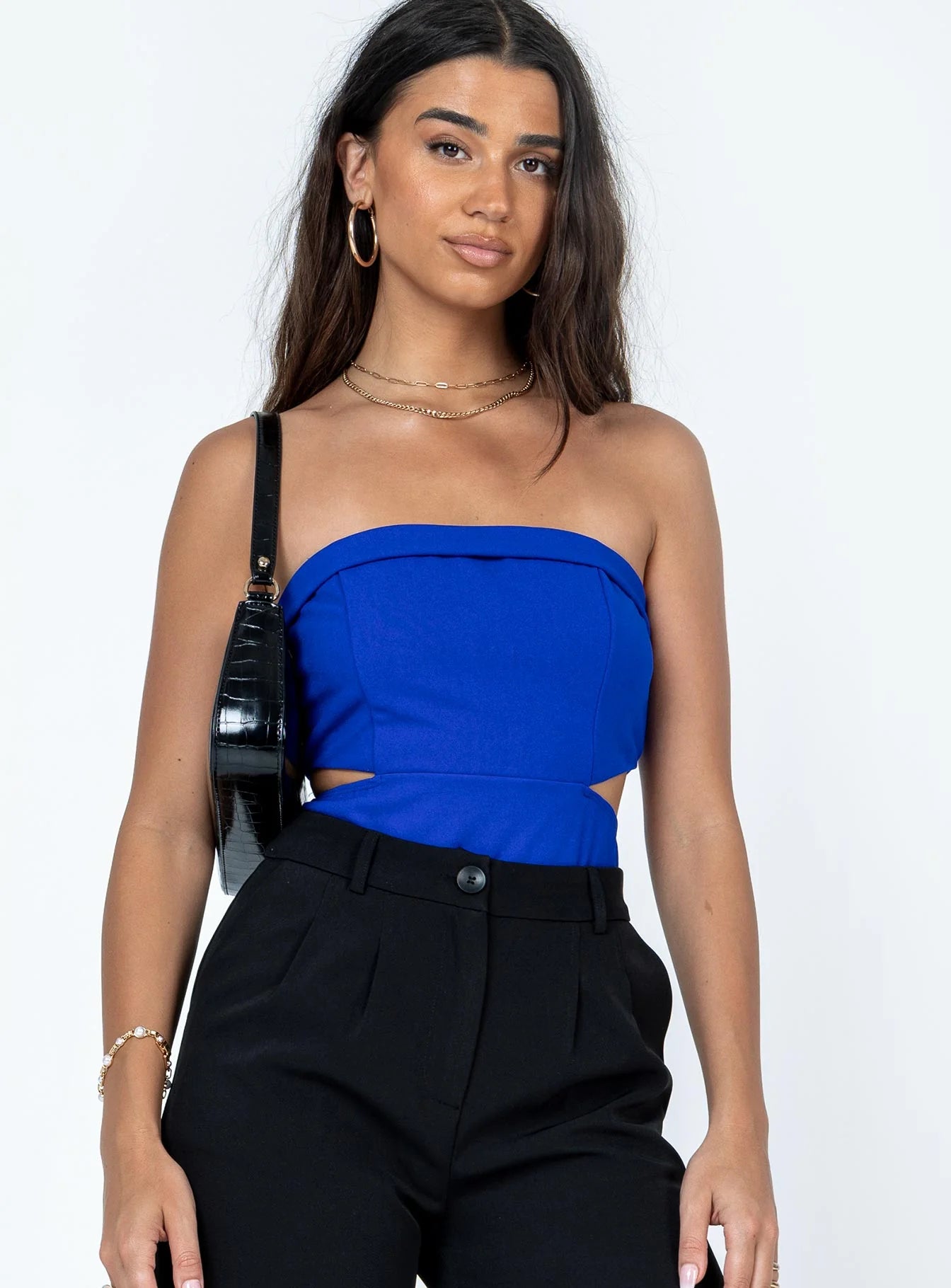 Alaska Strapless Bodysuit Blue