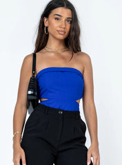 Alaska Strapless Bodysuit Blue